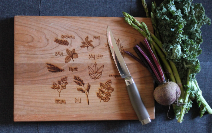 Herb Garden Cutting Board